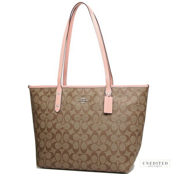 NWT - Coach City Zip Tote,  Signature / Petal - Picture 7 of 8